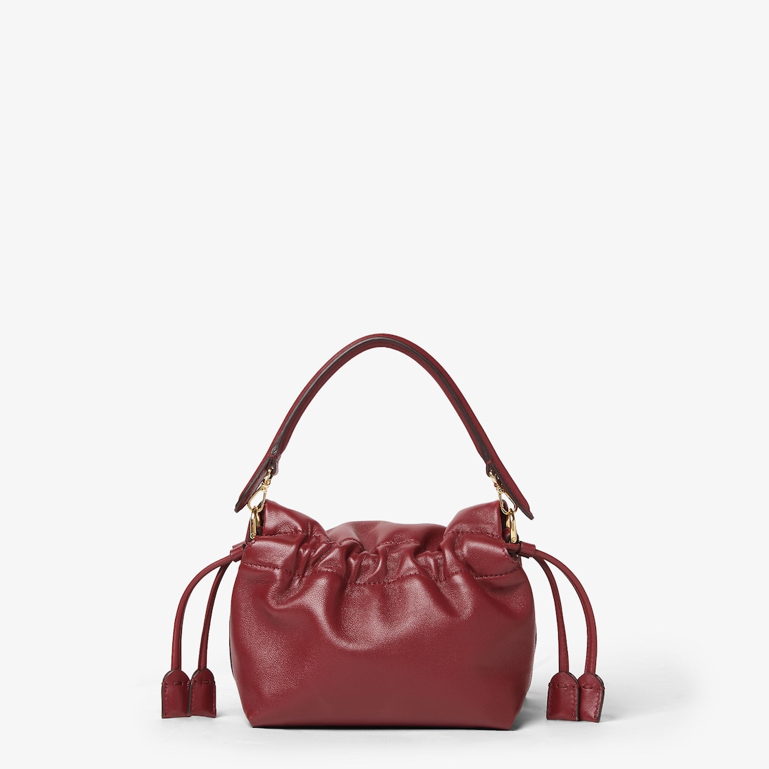 FENDI Mamma Baguette Small Burgundy nappa leather mini-bag - Image 6